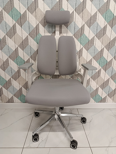 Компьютерное кресло Hiba gray / chrome из шоурума 1